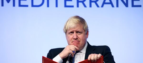 Britain's Foreign Secretary Boris Johnson gestures as he speaks during the MED Mediterranean Dialogues forum in Rome, Italy December 1, 2016. - Sputnik International