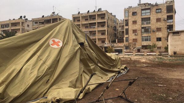 Russian defense ministry's mobile hospital in Aleppo comes under gunfire attack - Sputnik International
