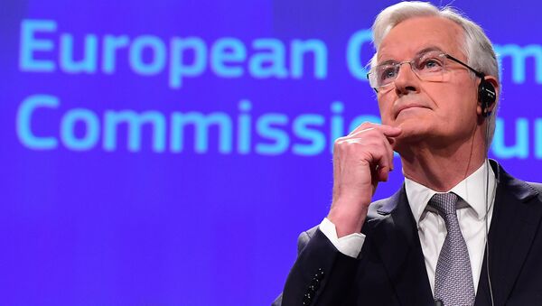 European Union's Chief Brexit Negotiator, French Michel Barnier, in charge of the preparation and conduct of the negotiations with Britain under article 50 of the Treaty on European Union (TEU) speaks during a press conference on December 6, 2016, at the European Commission in Brussells. - Sputnik International