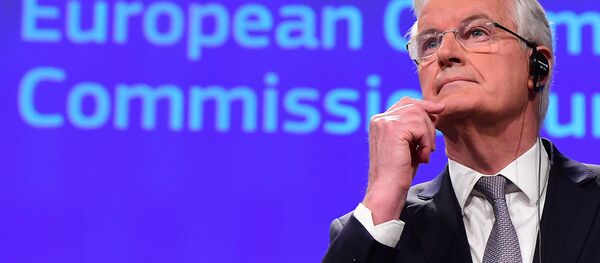 European Union's Chief Brexit Negotiator, French Michel Barnier, in charge of the preparation and conduct of the negotiations with Britain under article 50 of the Treaty on European Union (TEU) speaks during a press conference on December 6, 2016, at the European Commission in Brussells. European Union's Chief Brexit Negotiator, French Michel Barnier, in charge of the preparation and conduct of the negotiations with Britain under article 50 of the Treaty on European Union (TEU) speaks during a press conference on December 6, 2016, at the European Commission in Brussells. - Sputnik International