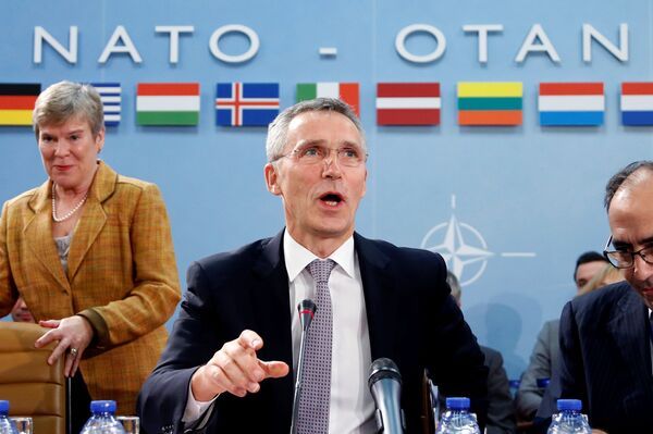 NATO Secretary-General Jens Stoltenberg chairs a meeting of NATO foreign ministers at the Alliance headquarters in Brussels, Belgium, December 6, 2016. NATO Secretary-General Jens Stoltenberg chairs a meeting of NATO foreign ministers at the Alliance headquarters in Brussels, Belgium, December 6, 2016. - Sputnik International