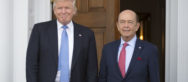President-elect Donald Trump meets with Wilbur Ross at the clubhouse of Trump National Golf Club November 20, 2016 in Bedminster, New Jersey. President-elect Donald Trump meets with Wilbur Ross at the clubhouse of Trump National Golf Club November 20, 2016 in Bedminster, New Jersey. - Sputnik International