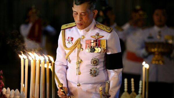 Thailand's Crown Prince Maha Vajiralongkorn attends an event commemorating the death of King Chulalongkorn, known as King Rama V, as he joins people during the mourning of his father, the late King Bhumibol Adulyadej, at the Royal Plaza in Bangkok, Thailand. (File) - Sputnik International