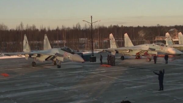 New Su-35 Flanker E+ Fighter Jets Arrive In Karelia - Sputnik International