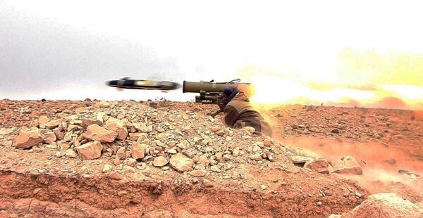 Daesh gunman firing an anti-tank missile at Syrian troops north of Palmyra city, in Homs Provence, Syria (File) Daesh gunman firing an anti-tank missile at Syrian troops north of Palmyra city, in Homs Provence, Syria (File) - Sputnik International