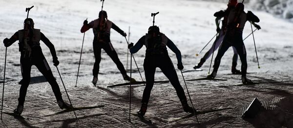Athletes during the mixed relay race at the 2016–17 Biathlon World Cup – World Cup 1 in Ostersund, Sweden Athletes during the mixed relay race at the 2016–17 Biathlon World Cup – World Cup 1 in Ostersund, Sweden - Sputnik International