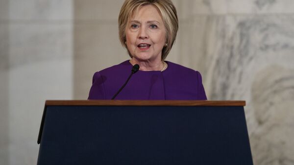 Former Secretary of State Hillary Clinton speaks during a ceremony to unveil a portrait of Senate Minority Leader Harry Reid, D-Nev., on Capitol Hill, Thursday, Dec. 8, 2016, in Washington - Sputnik International