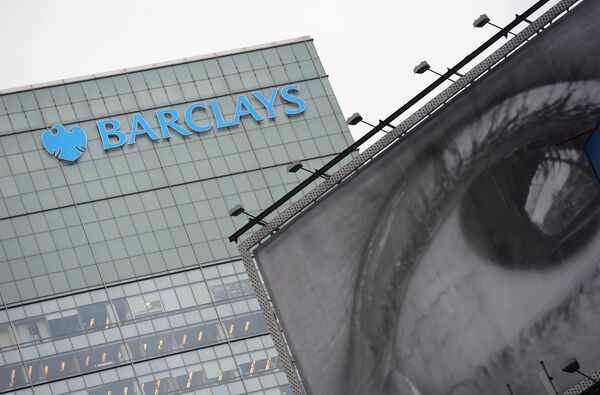 Barclays' bank logo is seen above a billboard displaying art photography in New York, June 11, 2013 Barclays' bank logo is seen above a billboard displaying art photography in New York, June 11, 2013 - Sputnik International