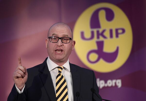 United Kingdom Independence Party (UKIP) newly elected leader Paul Nuttall speaks after the announcement of his success in the leadership election, in London, Britain November 28, 2016 United Kingdom Independence Party (UKIP) newly elected leader Paul Nuttall speaks after the announcement of his success in the leadership election, in London, Britain November 28, 2016 - Sputnik International