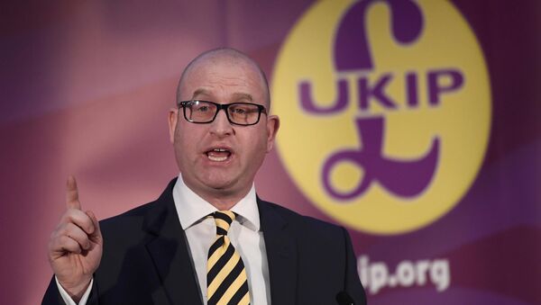 United Kingdom Independence Party (UKIP) newly elected leader Paul Nuttall speaks after the announcement of his success in the leadership election, in London, Britain November 28, 2016 - Sputnik International