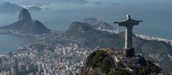 Aerial view of Christ the Redeemer statue, in Rio de Janeiro, Brazil, taken on June 26, 2014 - Sputnik International
