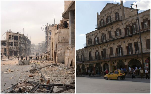 Scars of the War Torn Aleppo: Before and After - Sputnik International