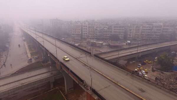 An overpass road in a liberated district of eastern Aleppo - Sputnik International