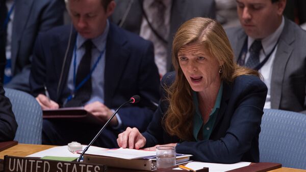 United States Ambassador to the UN Samantha Power speaks during a United Nations Security Council emergency meeting on the situation in Syria, at the United Nations September 25, 2016 in New York.  - Sputnik International