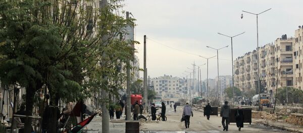 Hanano main street, East Aleppo. After SAA liberation from Nusra Front Occupation - Sputnik International