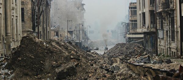Main square in Old City East Aleppo, liberated 24 hours earlier by SAA Main square in Old City East Aleppo, liberated 24 hours earlier by SAA - Sputnik International
