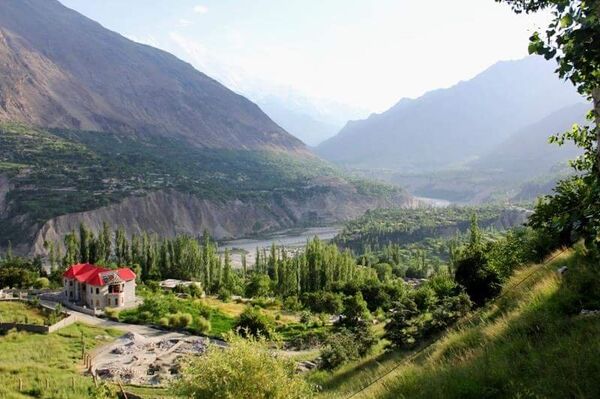 Lush green fields of Hunza valley - Sputnik International