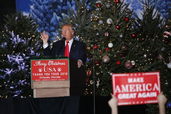 U.S. President-elect Donald Trump speaks during a USA Thank You Tour event in Orlando, Florida, U.S., December 16, 2016.  - Sputnik International