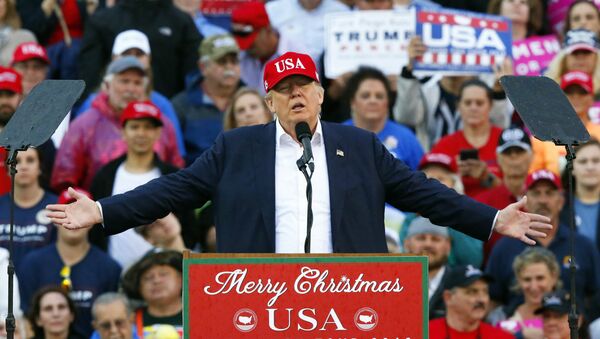 President-elect Donald Trump speaks during a rally at the Ladd–Peebles Stadium, Saturday, Dec. 17, 2016, in Mobile, Ala. - Sputnik International