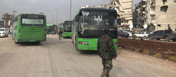 On Friday, the Russian Defense Ministry announced that Aleppo was now under full government control with the Syrian army operation to retake the eastern districts completed. Civilians and militants were leaving the city amid a ceasefire agreement between the remaining pockets of resistance and government forces. On Friday, the Russian Defense Ministry announced that Aleppo was now under full government control with the Syrian army operation to retake the eastern districts completed. Civilians and militants were leaving the city amid a ceasefire agreement between the remaining pockets of resistance and government forces. - Sputnik International