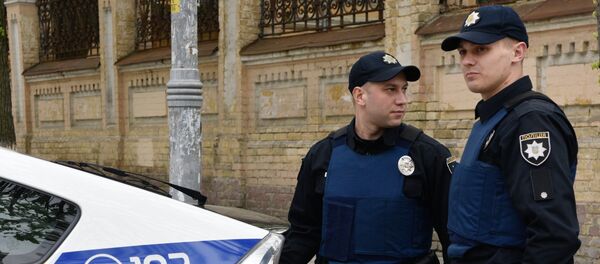 Officers of the Ukrainian police in Kiev - Sputnik International