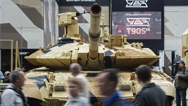 Tank T-90MS at the Army 2016 International military and technical forum - Sputnik International