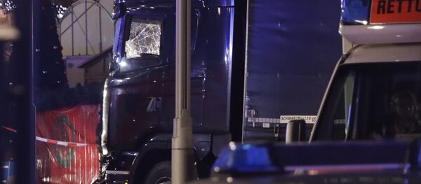 A truck which ran into a crowded Christmas market in Berlin, Germany, Monday, Dec. 19, 2016. A truck which ran into a crowded Christmas market in Berlin, Germany, Monday, Dec. 19, 2016. - Sputnik International