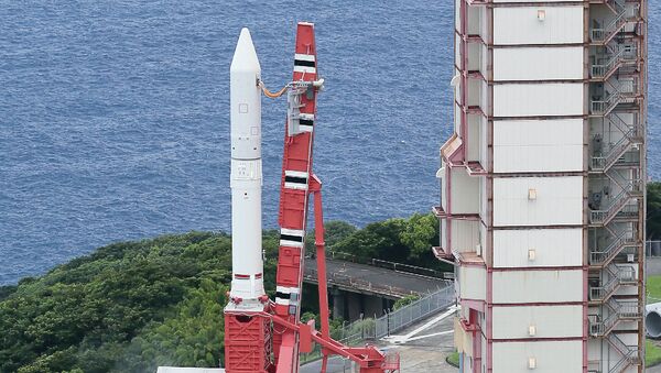 Japan Aerospace Exploration Agency's (Jaxa) new solid fuel rocket Epsilon at Jaxa's Uchinoura Space Center at Kimotsuki town in Kagoshima prefecture, Japan's southern island of Kyushu (File) - Sputnik International