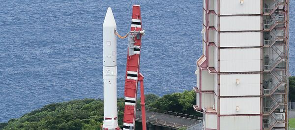 Japan Aerospace Exploration Agency's (Jaxa) new solid fuel rocket Epsilon at Jaxa's Uchinoura Space Center at Kimotsuki town in Kagoshima prefecture, Japan's southern island of Kyushu (File) - Sputnik International