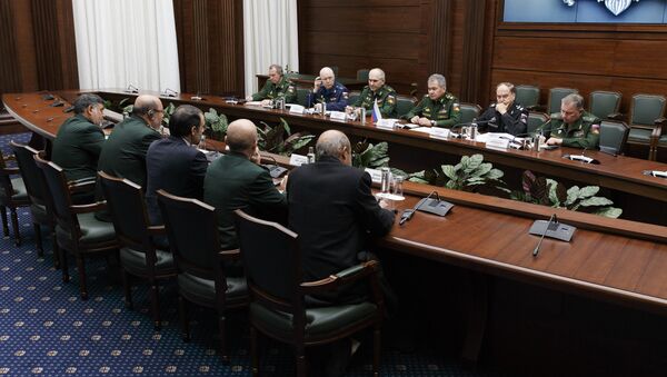 Russian Defense Minister Sergei Shoigu meets with Iranian Defense Minister Hossein Dehghan in Moscow - Sputnik International