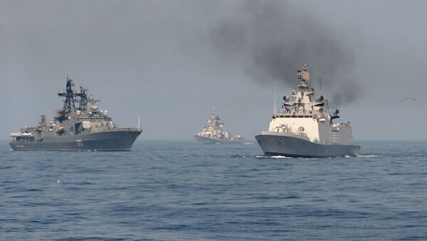 Russian-Indian naval exercise Indra-2014 - Sputnik International