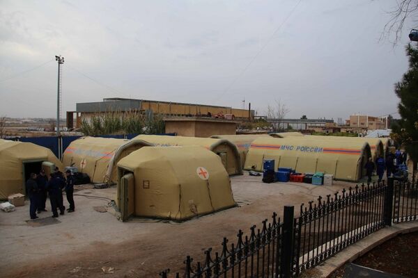 EMERCOM's mobile field hospital in Aleppo EMERCOM's mobile field hospital in Aleppo - Sputnik International