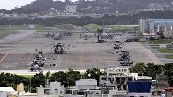 US helicopters and planes parked at Futenma US Marine Base in Ginowan, Okinawa Prefecture (File) - Sputnik International