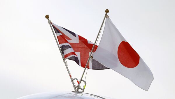 Flags of Japan and the United Kingdom. (File) - Sputnik International