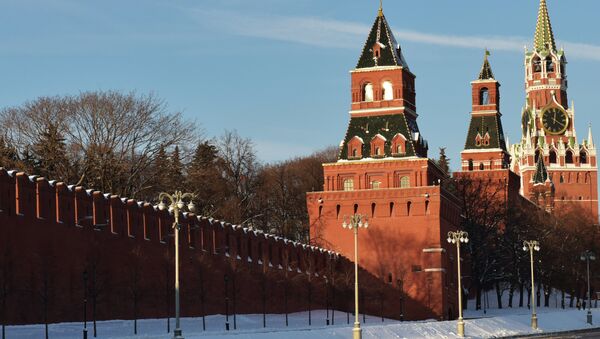 Moscow Kremlin towers (from left): Konstantino-Yeleninskaya, Nabatnaya, Tsarskaya and Spasskaya - Sputnik International
