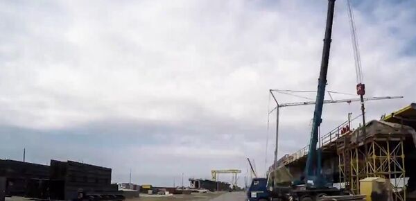 Kerch Strait Bridge Timelapse - Sputnik International