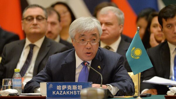 Kazakhstan's Foreign Minister Erlan Idrissov speaks during the Conference on Interaction and Confidence Building Measures in Asia (CICA) at the Diaoyutai State Guesthouse in Beijing on April 28, 2016 - Sputnik International