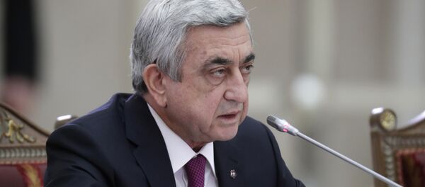 Armenian President Serzh Sargsyan attends the Supreme Eurasian Economic (SEEC) Council meeting in St.Petersburg, Russia, Monday, Dec. 26, 2016 - Sputnik International