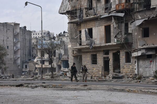 Destroyed quarters of liberated Aleppo. Destroyed quarters of liberated Aleppo. - Sputnik International