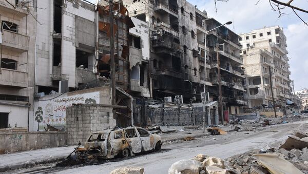 Destroyed quarters of liberated Aleppo. - Sputnik International
