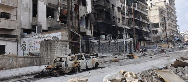 Destroyed quarters of liberated Aleppo. Destroyed quarters of liberated Aleppo. - Sputnik International