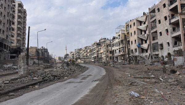 Destroyed quarters of liberated Aleppo. - Sputnik International