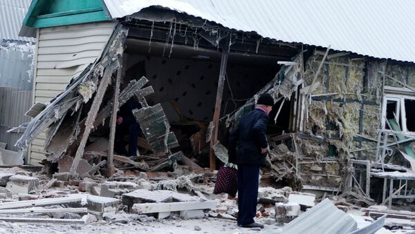 Aftermath of Debaltseve shelling in Donetsk Region - Sputnik International
