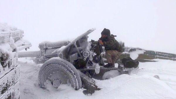 Syrian Army in snow - Sputnik International