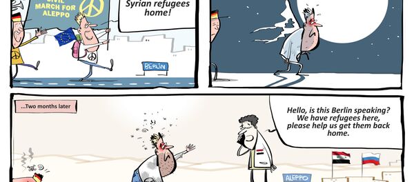 Marching for Refugees Marching for Refugees - Sputnik International