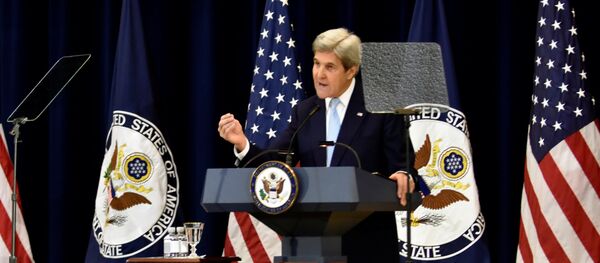U.S. Secretary of State John Kerry delivers remarks on Middle East peace at the Department of State in Washington December 28, 2016 - Sputnik International