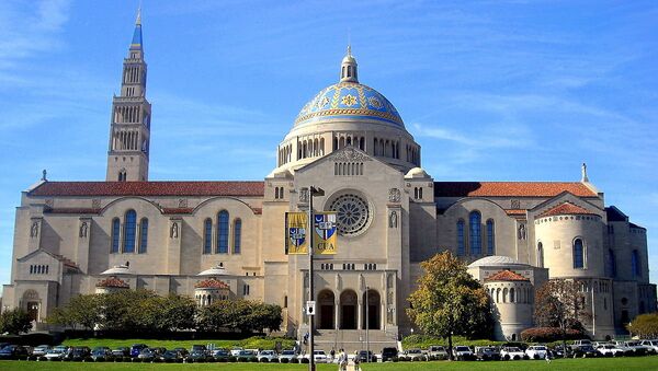 The Basilica of the National Shrine of the Immaculate Conception located next to The Catholic University of America campus in Washington, D.C. - Sputnik International