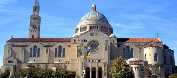 The Basilica of the National Shrine of the Immaculate Conception located next to The Catholic University of America campus in Washington, D.C. - Sputnik International