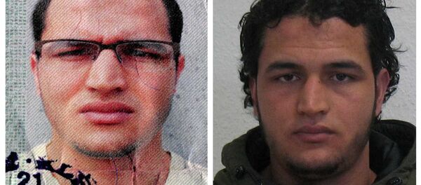 Handout pictures released on December 21, 2016 and acquired from the web site of the German Bundeskriminalamt (BKA) Federal Crime Office show suspect Anis Amri searched in relation with the Monday's truck attack on a Christmas market in Berlin - Sputnik International