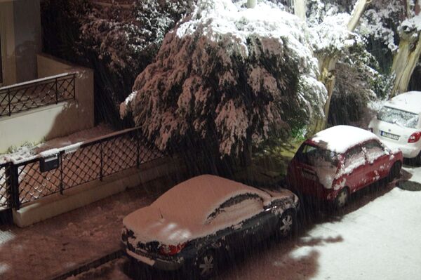 Snowfall in Athens - Sputnik International